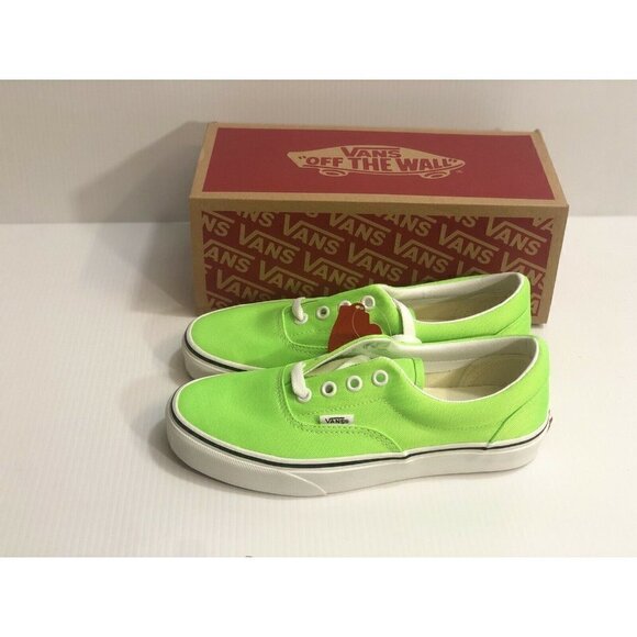 Vans Era (Neon) Green Gecko True White Womens Clas - Picture 7 of 12